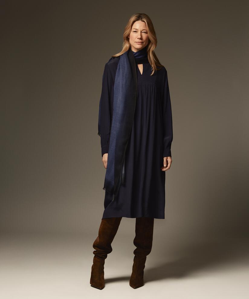 Normata Dress, Navy Blazer