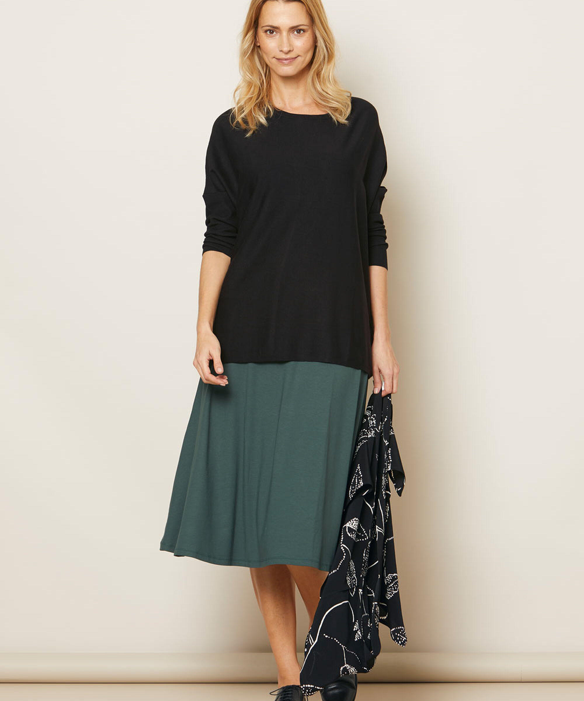 ALONG SCARF, Black