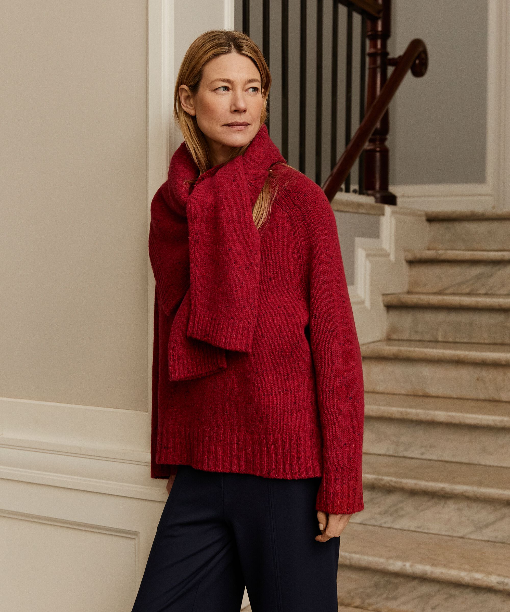 Fenoria Pullover, Red Dahlia