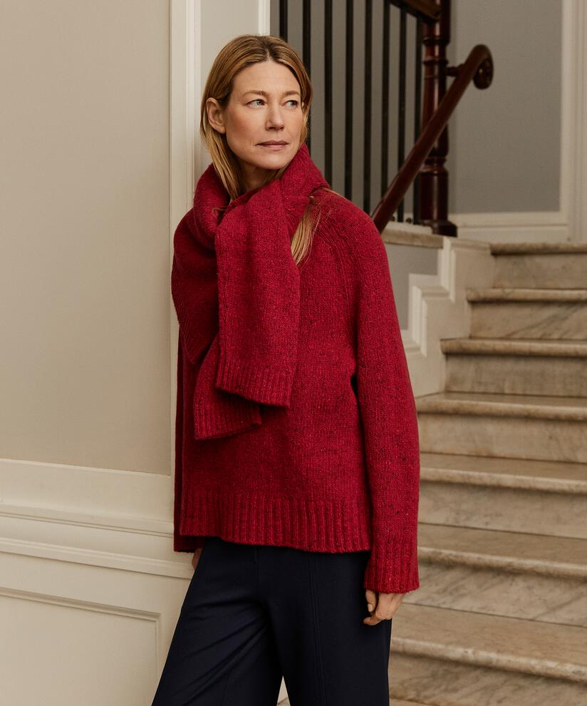 Fenoria Pullover, Red Dahlia