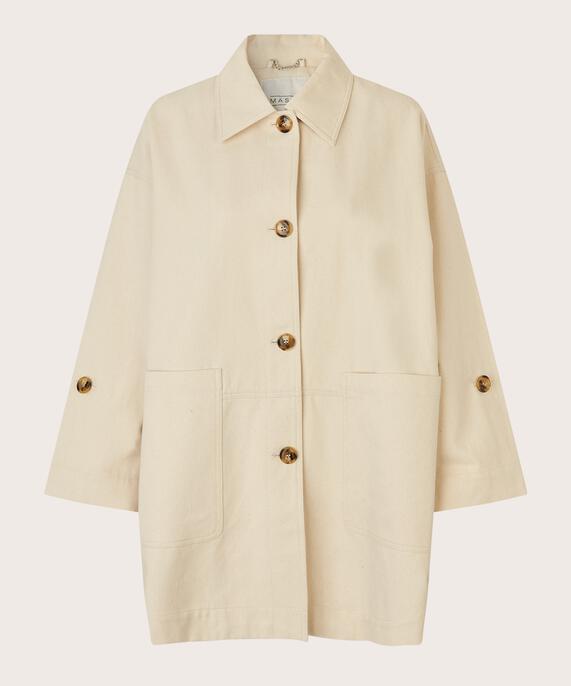 Teddie Coat, Oyster White