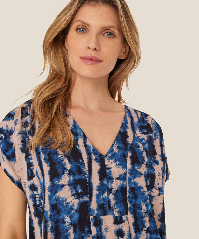 Golshan Tunic, Navy Peony