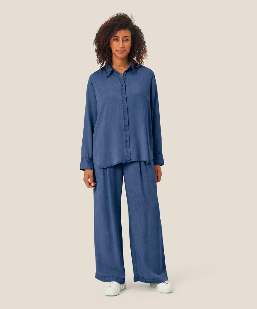 Pascula Denim Trousers, Washed denim