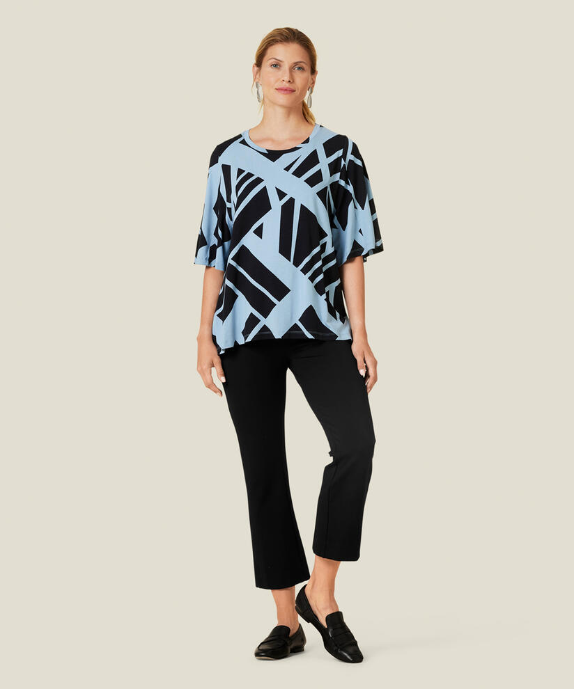 BESSANA JERSEY TOP, Faded Denim