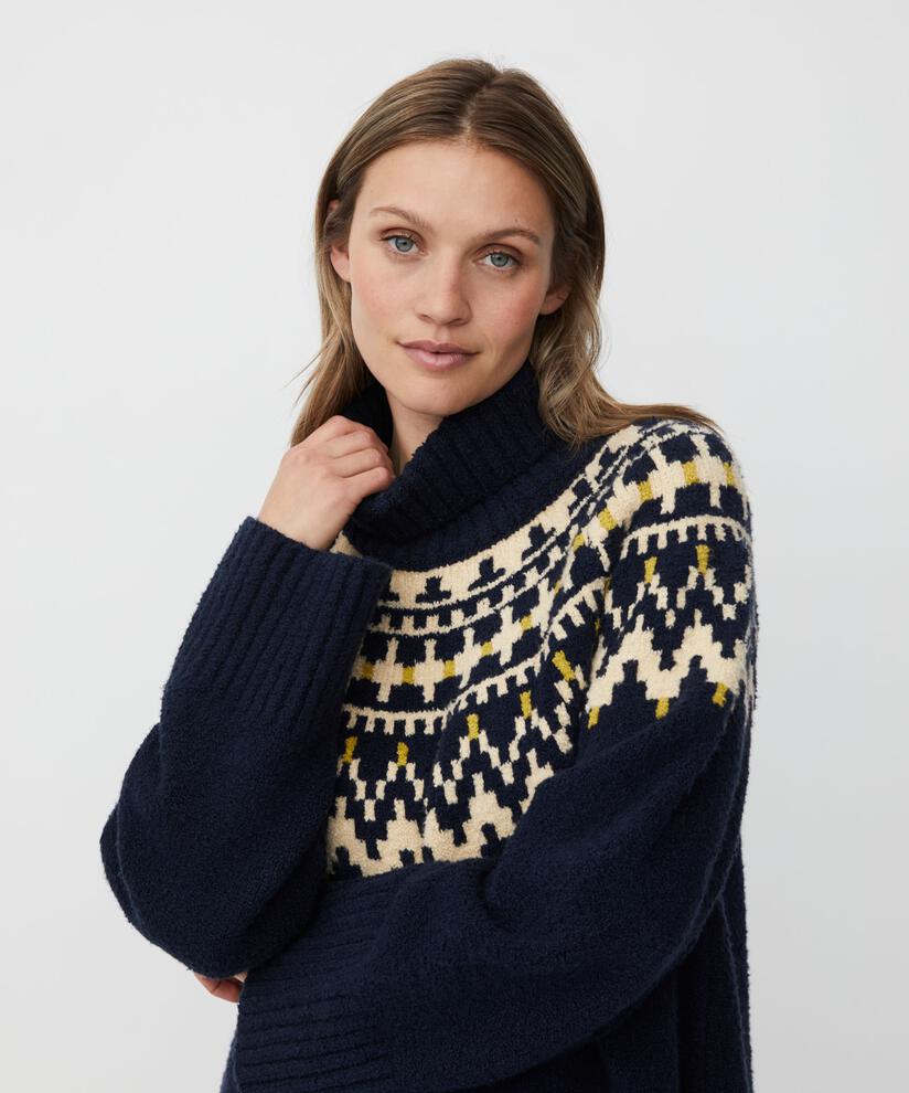 Fatima Pullover, Navy Blazer