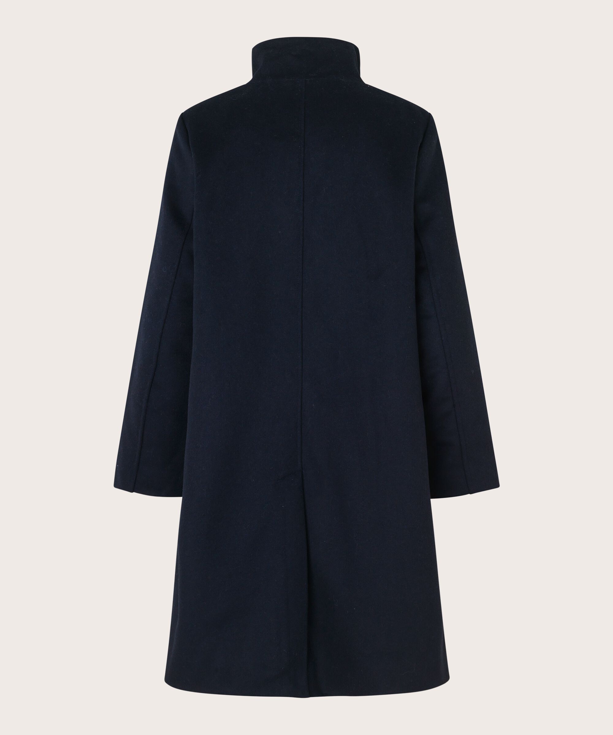 Trine Wool Coat, Navy