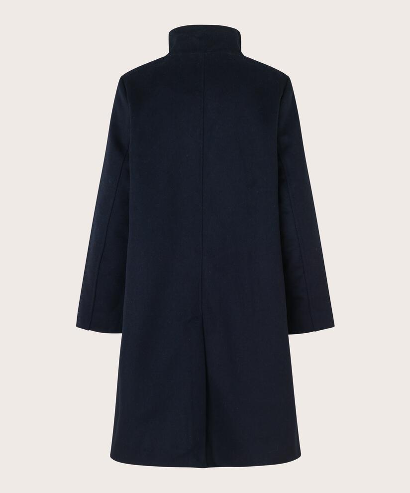 Trine Wool Coat, Navy