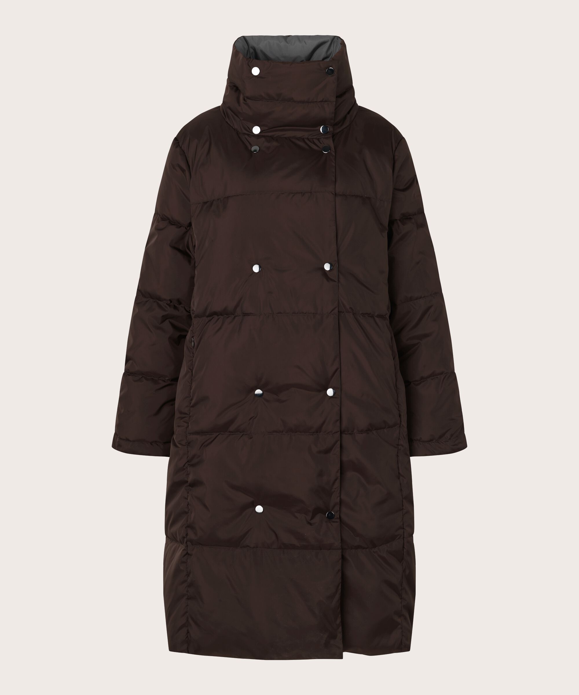 Tusna Down Coat, Volcan/Coffe