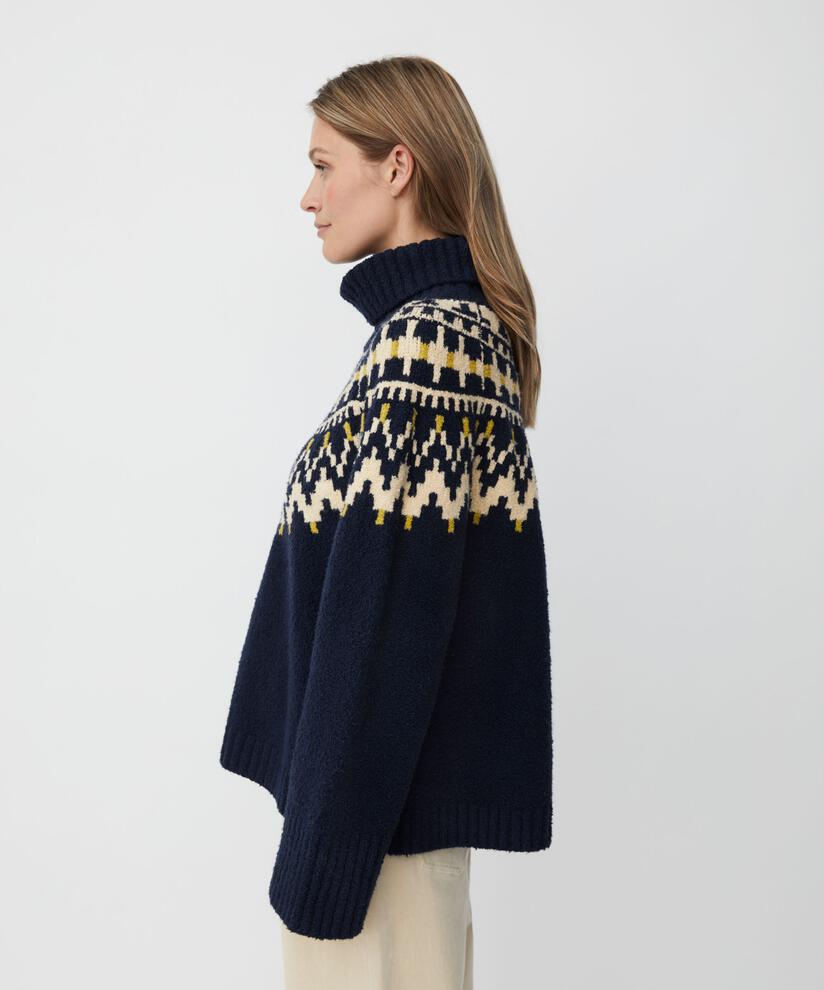 Fatima Pullover, Navy Blazer