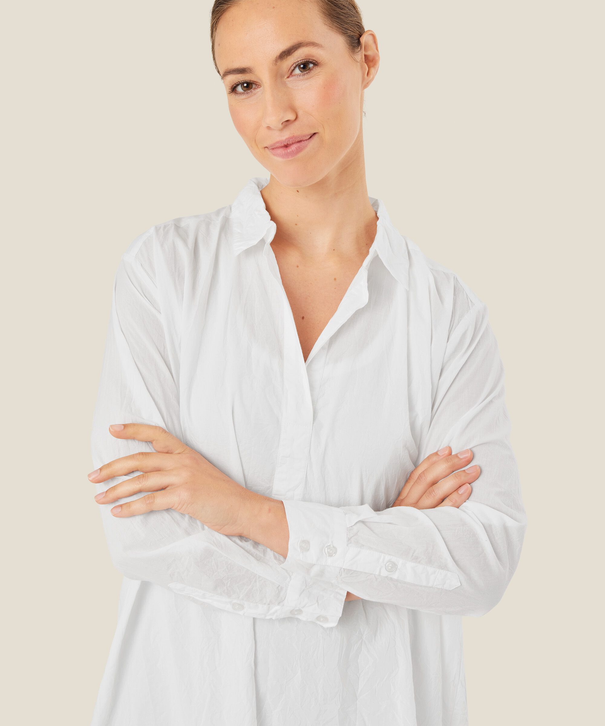 NEVA SHIRT DRESS, White