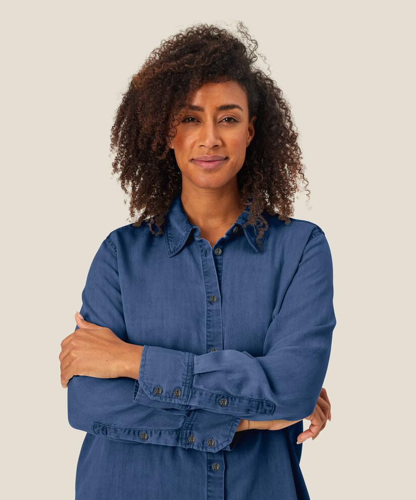 Ishana Denim Shirt, Washed denim