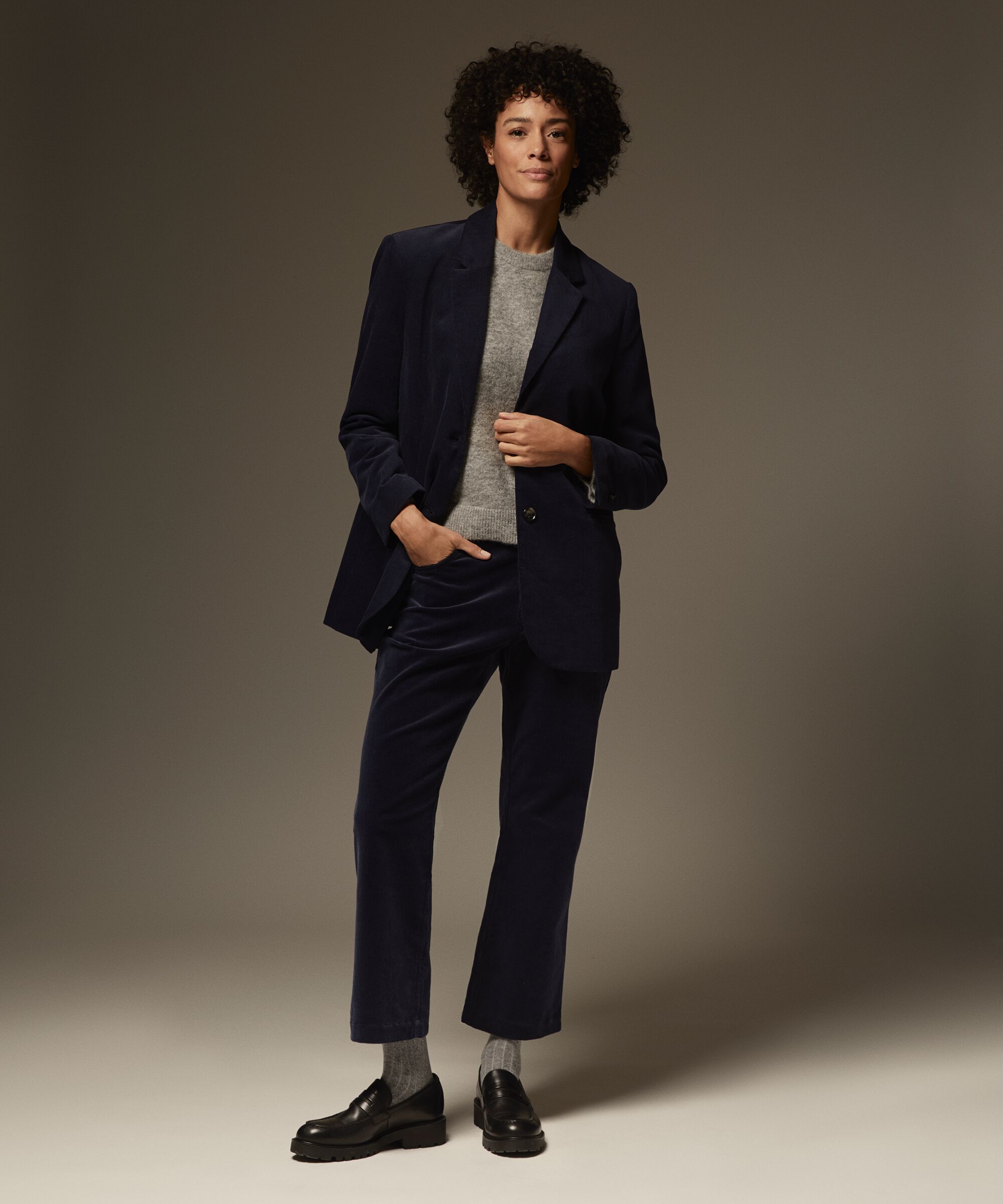 Portisca Trousers, Navy Blazer