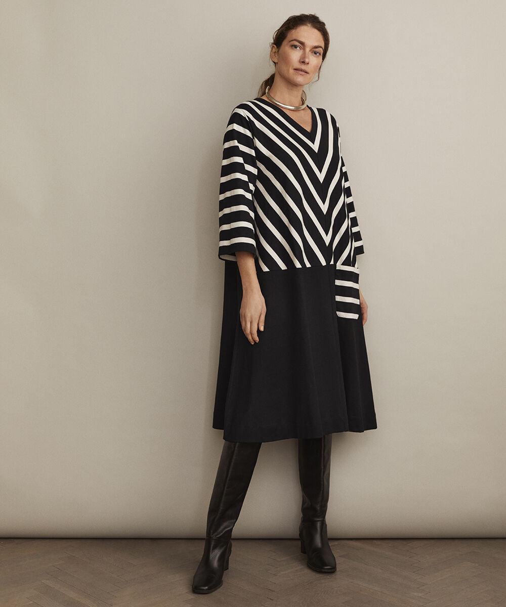 NELENA JERSEY DRESS, Black