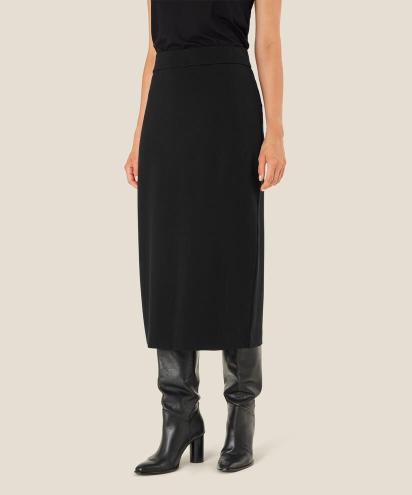 Stephanie JERSEY Skirt, Black