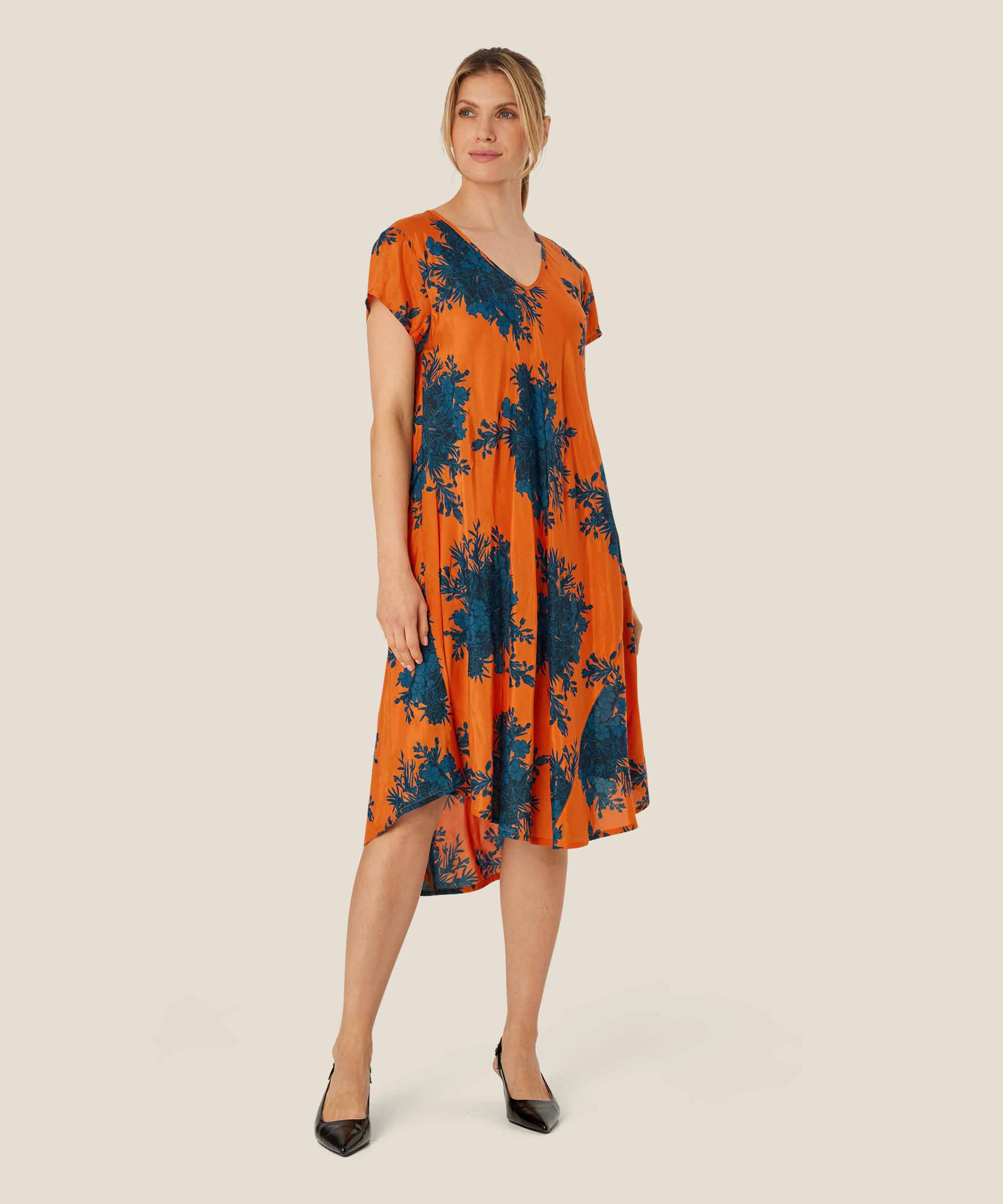 Nebili Dress, Russ Orange