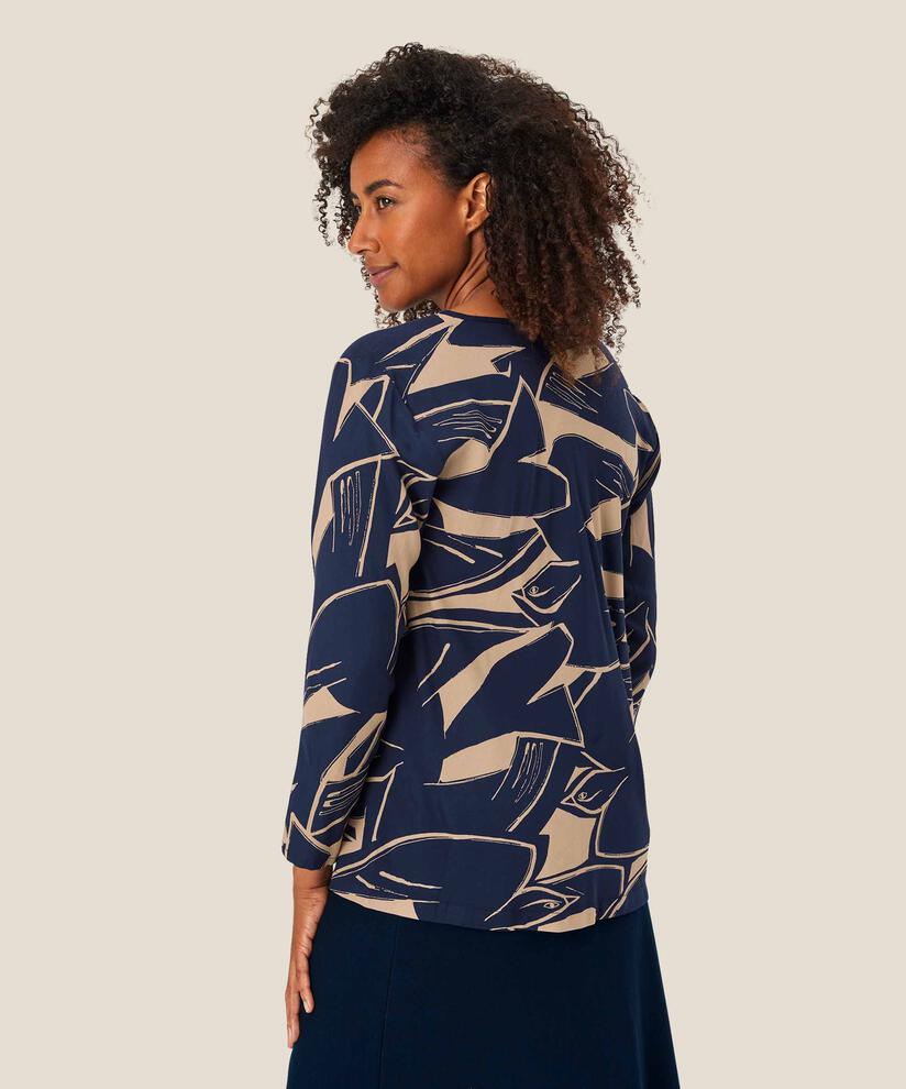 Kala Blouse, Navy Blazer