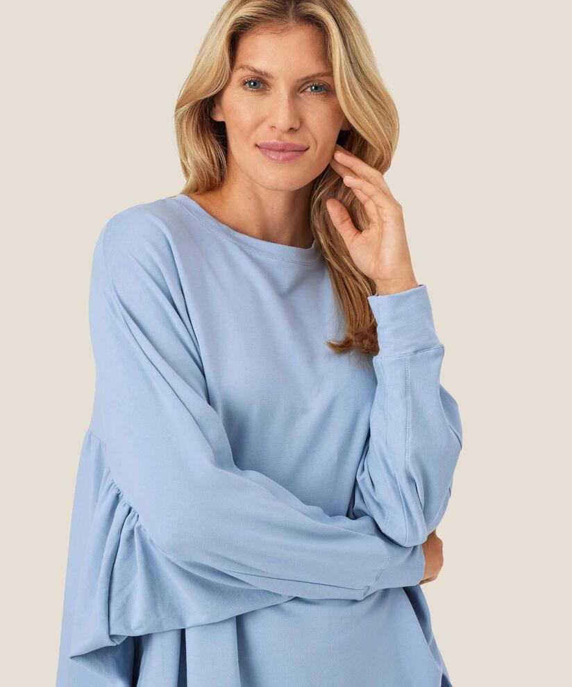 Dema Jersey Top, Blue Fog