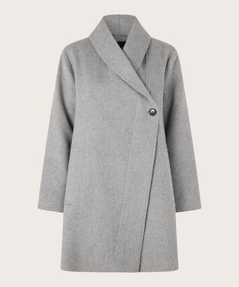 Tatena Wool Coat, M. Grey mel.