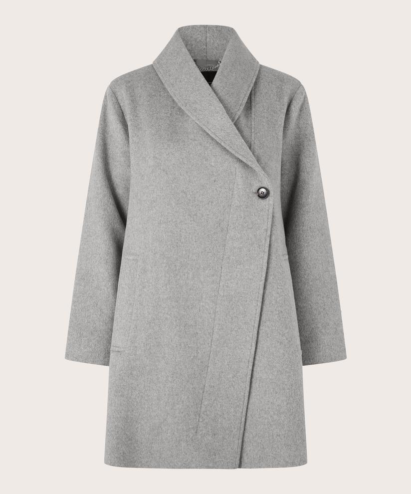 Tatena Wool Coat, M. Grey mel.