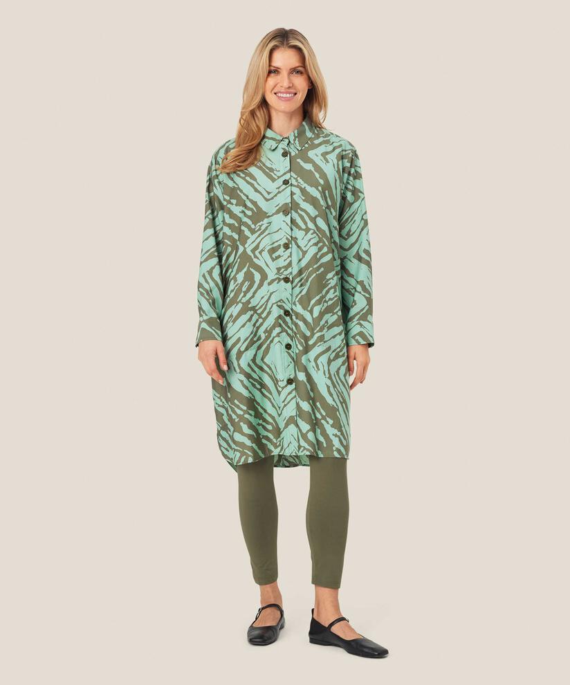 Ninel Shirt Dress, D. Lichen Green