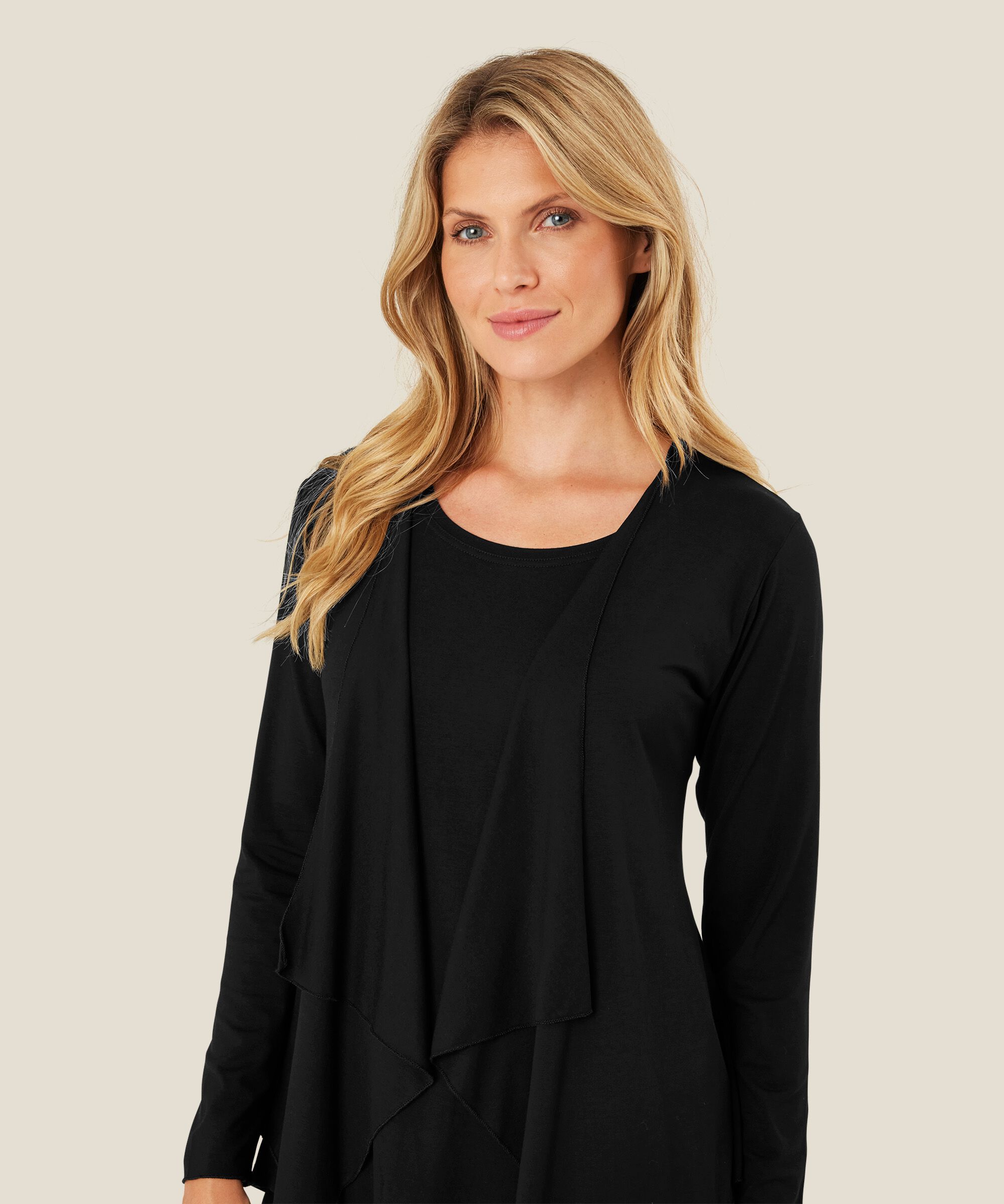 Itally JERSEY Cardigan, Black