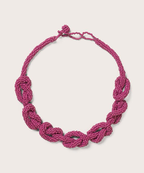 Rybe Necklace, Fuchsia Red