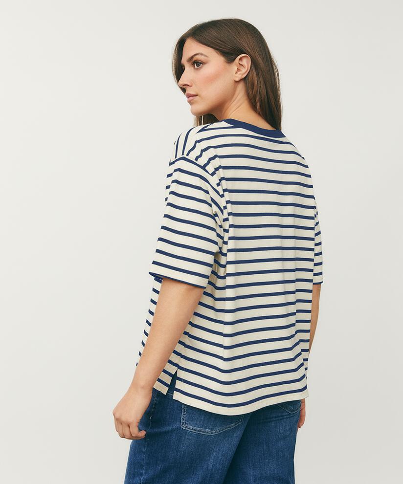 Doreann Jersey Top, Navy Blazer