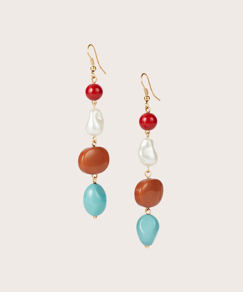 Reley Earrings, Aqua