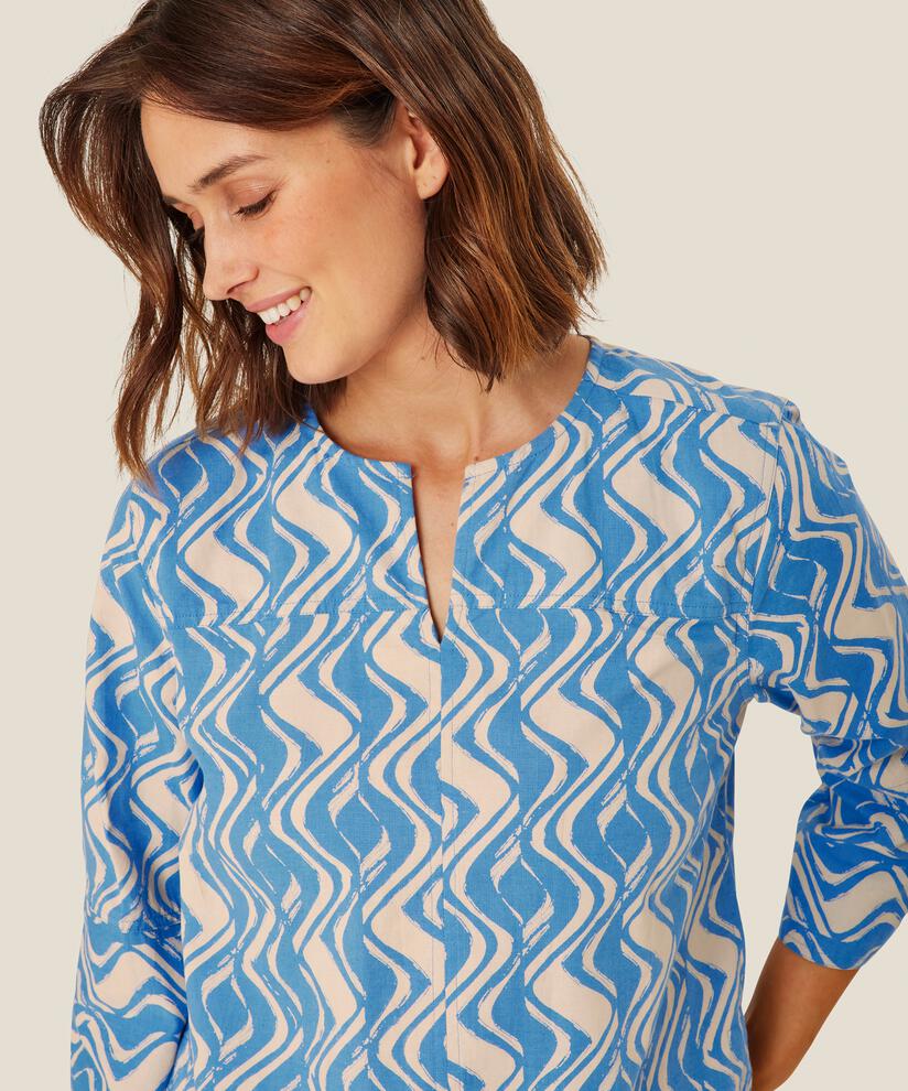 Deirdra Blouse, Blue Bonnet