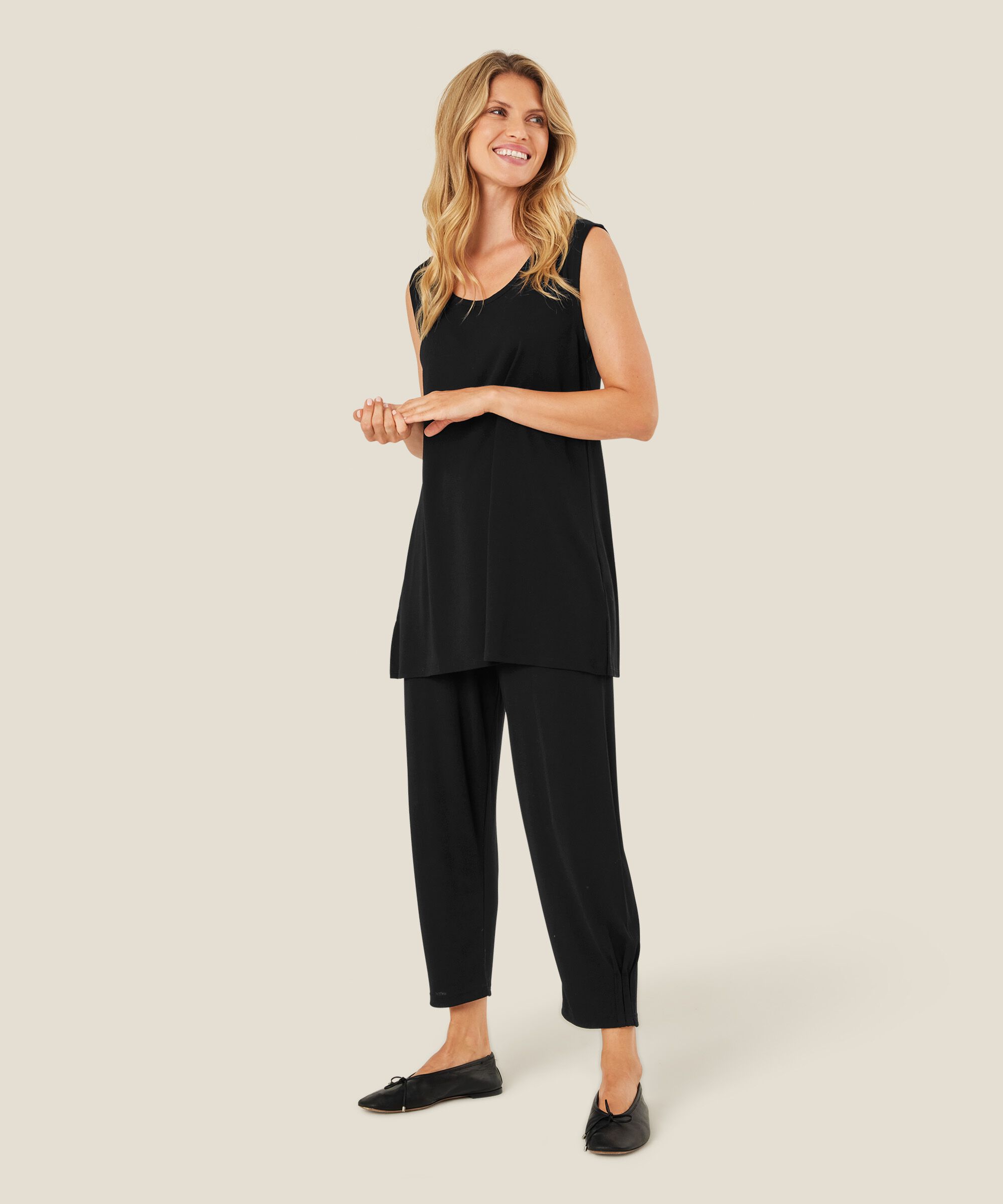 Elta JERSEY Top, Black