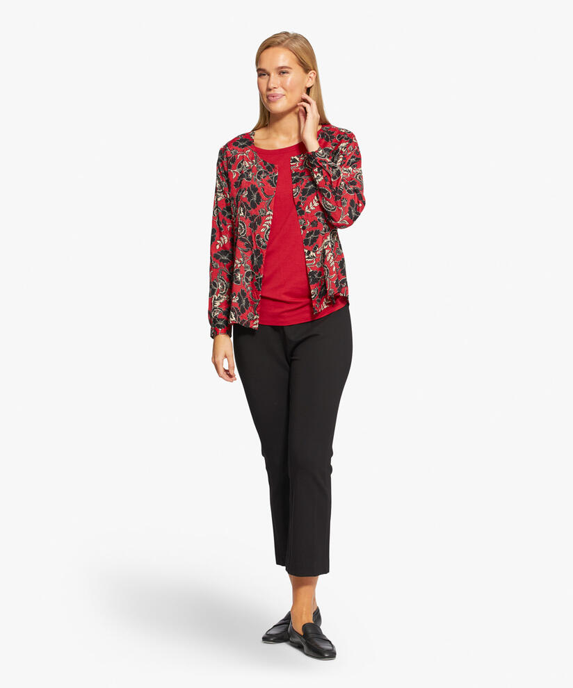 INES SHIRT, Scarlet Sage