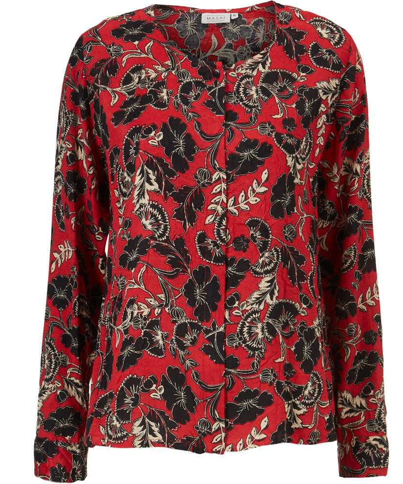 INES SHIRT, Scarlet Sage