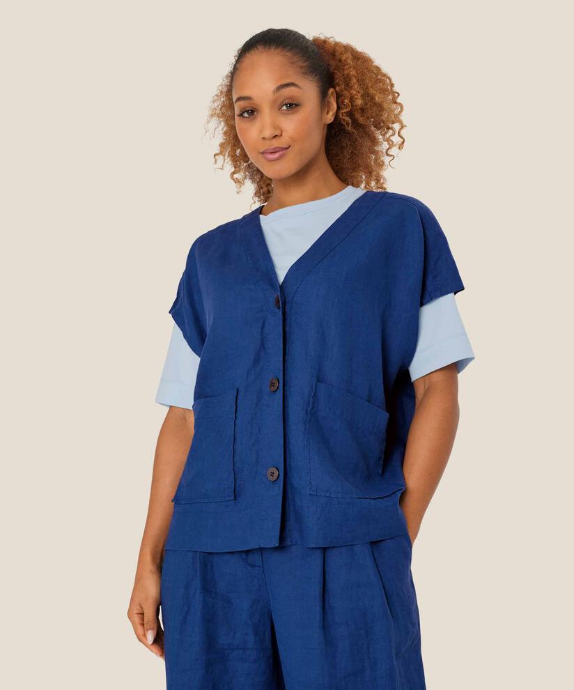 Idoro Shirt, Navy Peony