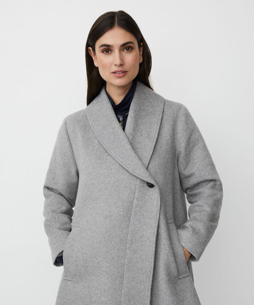 Tatena Wool Coat, M. Grey mel.
