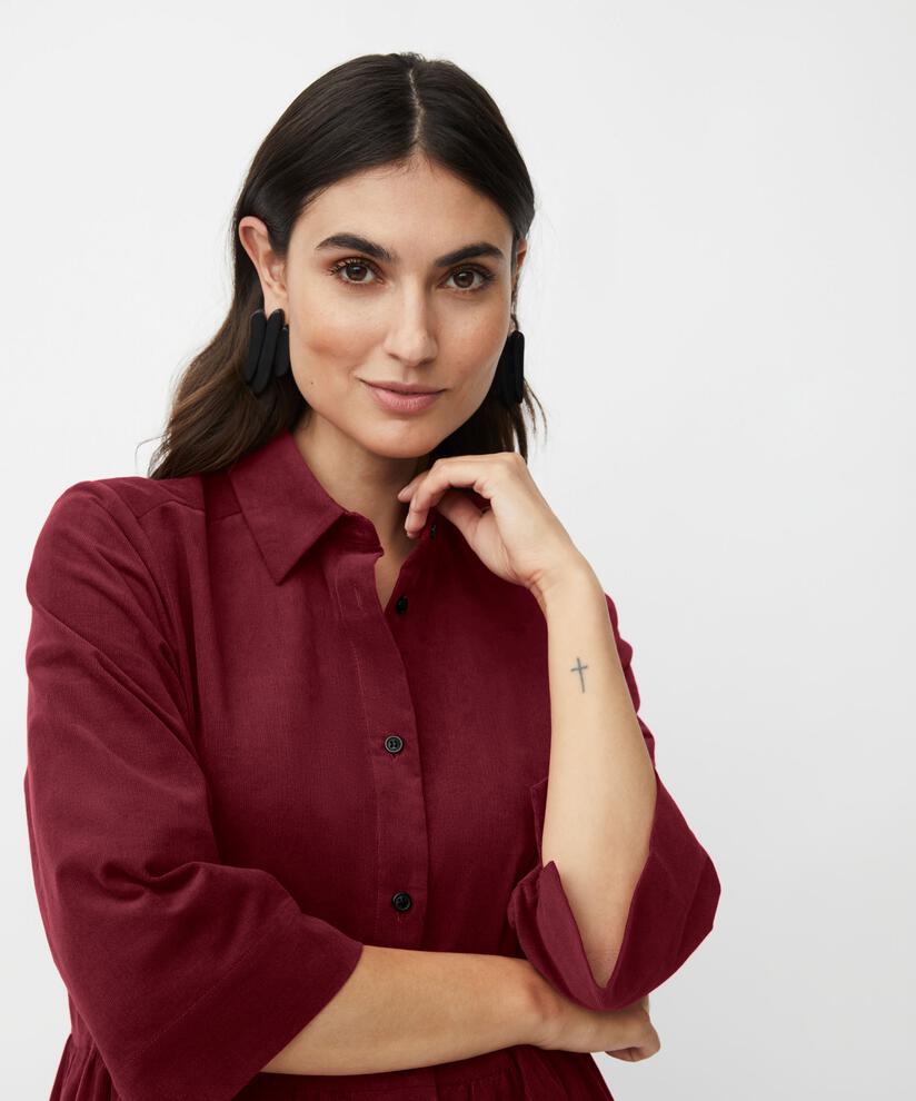 Nynisla Shirt Dress, Tawny Port