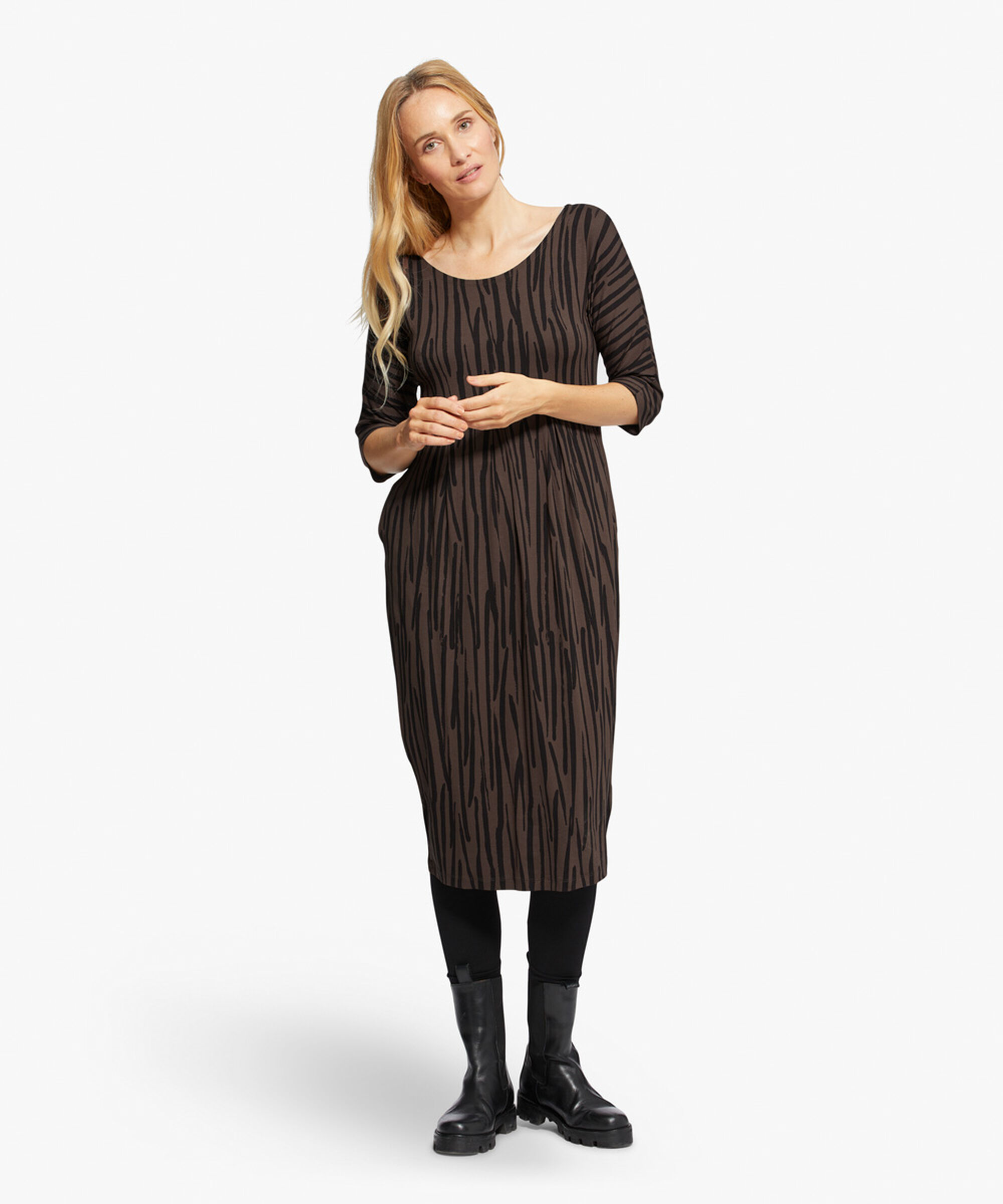 NIMA DRESS, Chocolate