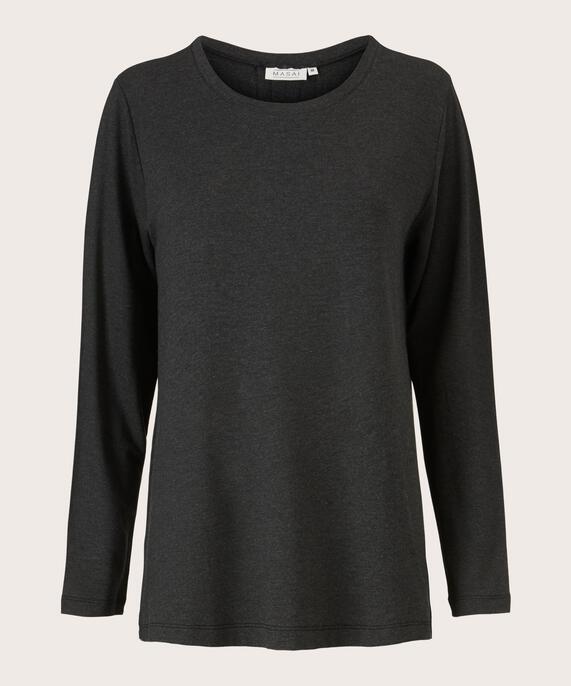 Berta JERSEY Top, D. Grey mel.