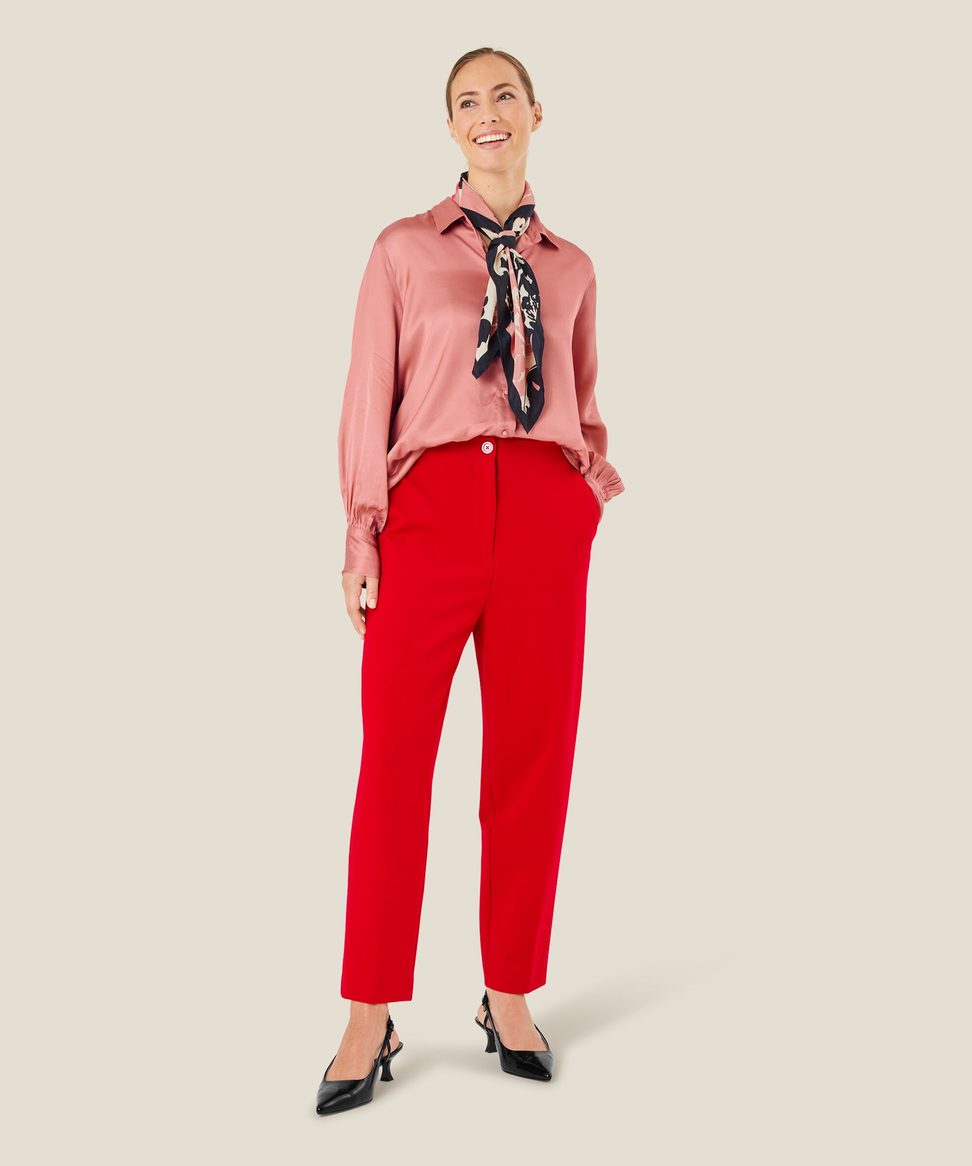 Pomala JERSEY Trousers, Scarlet Sage