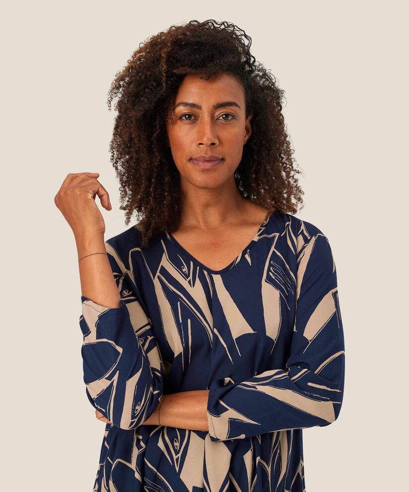 Kala Blouse, Navy Blazer