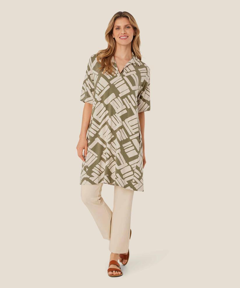 Gaiaba JERSEY Tunic, Dusky Green