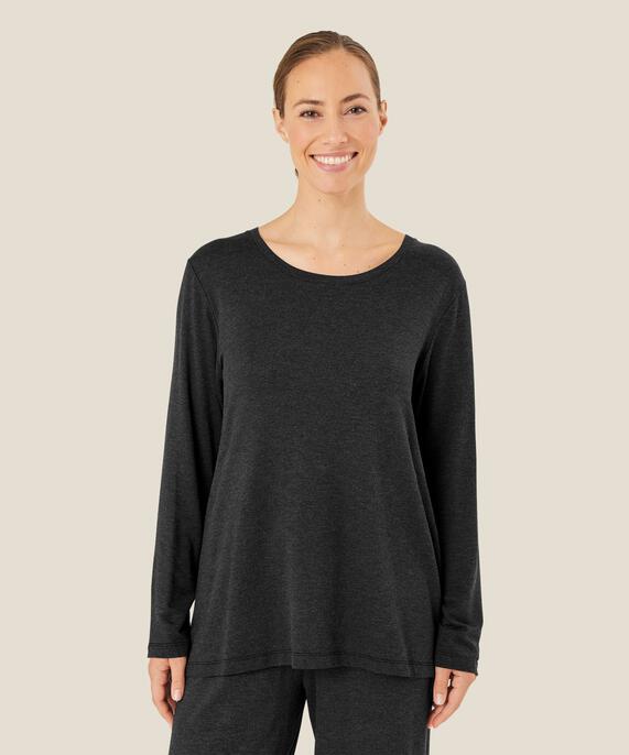 Berta JERSEY Top, D. Grey mel.