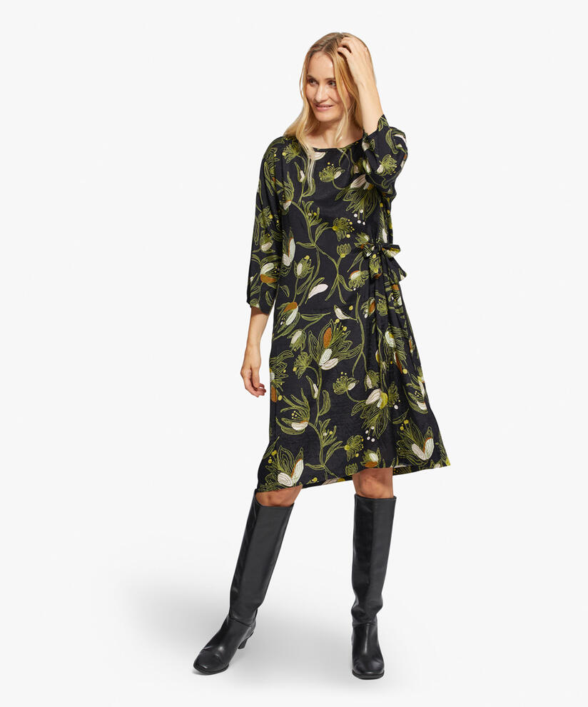NONIE DRESS, Green Sheen