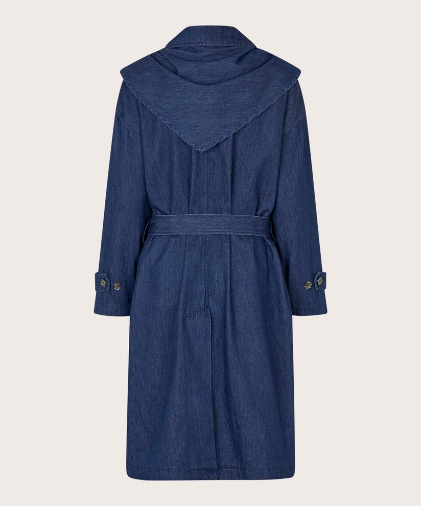 Tamar Denim Coat, Dark Denim