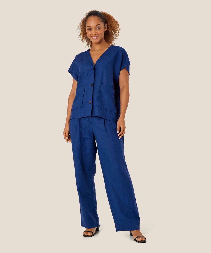 Idoro Shirt, Navy Peony