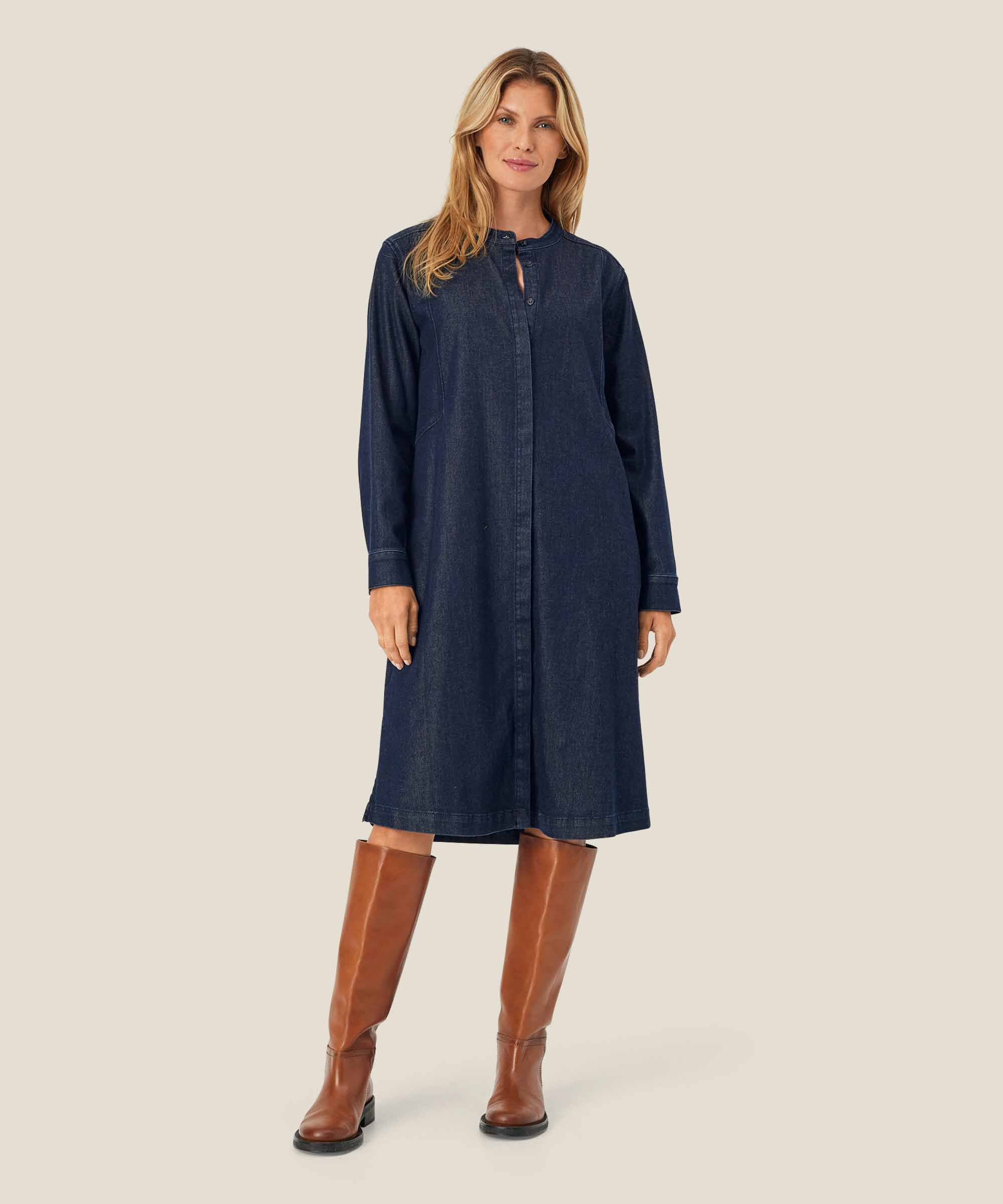 Odila Denim Dress, Dark Denim