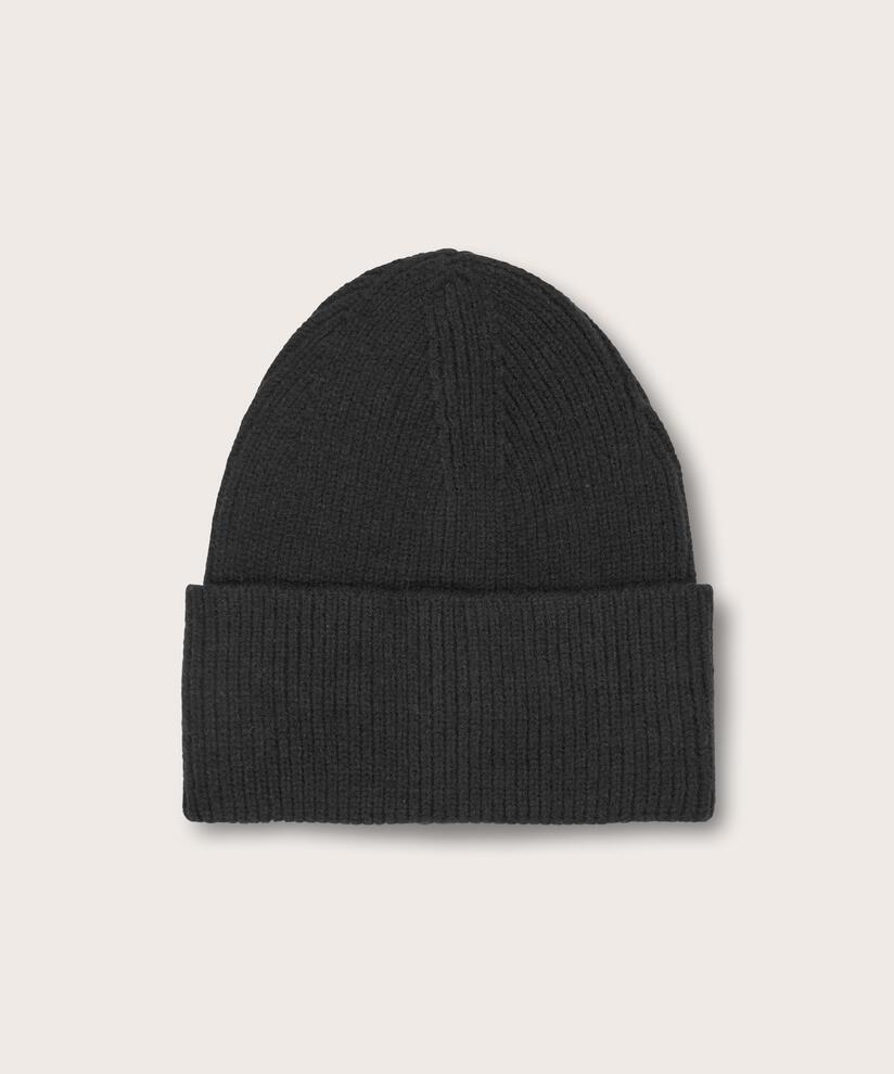 Knitted set with hat, gloves and scarf, Black