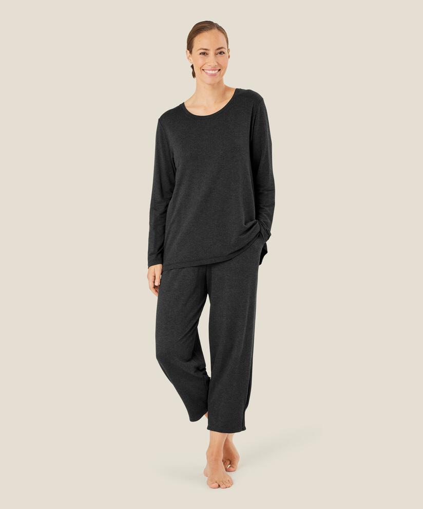 Berta JERSEY Top, D. Grey mel.