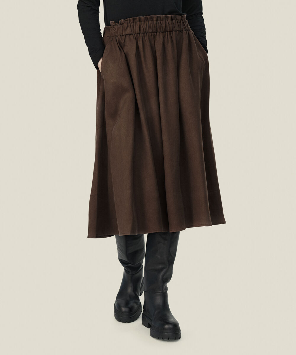 SAFRAN SKIRT, Chestnut