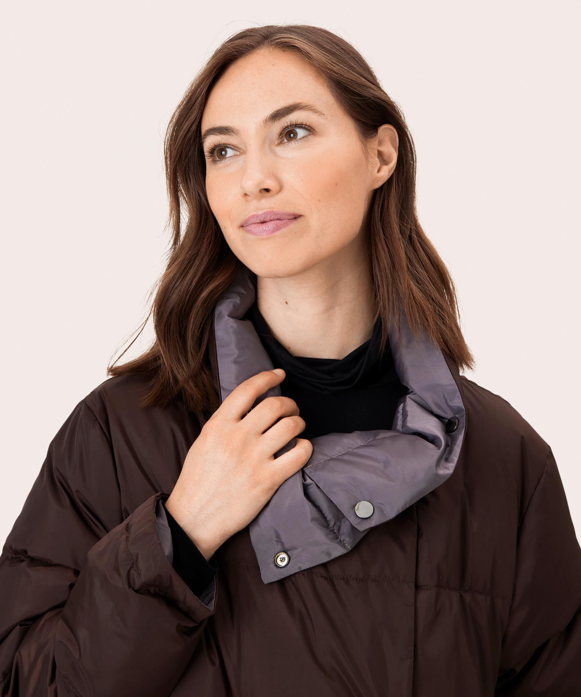 Tusna Down Coat, Volcan/Coffe
