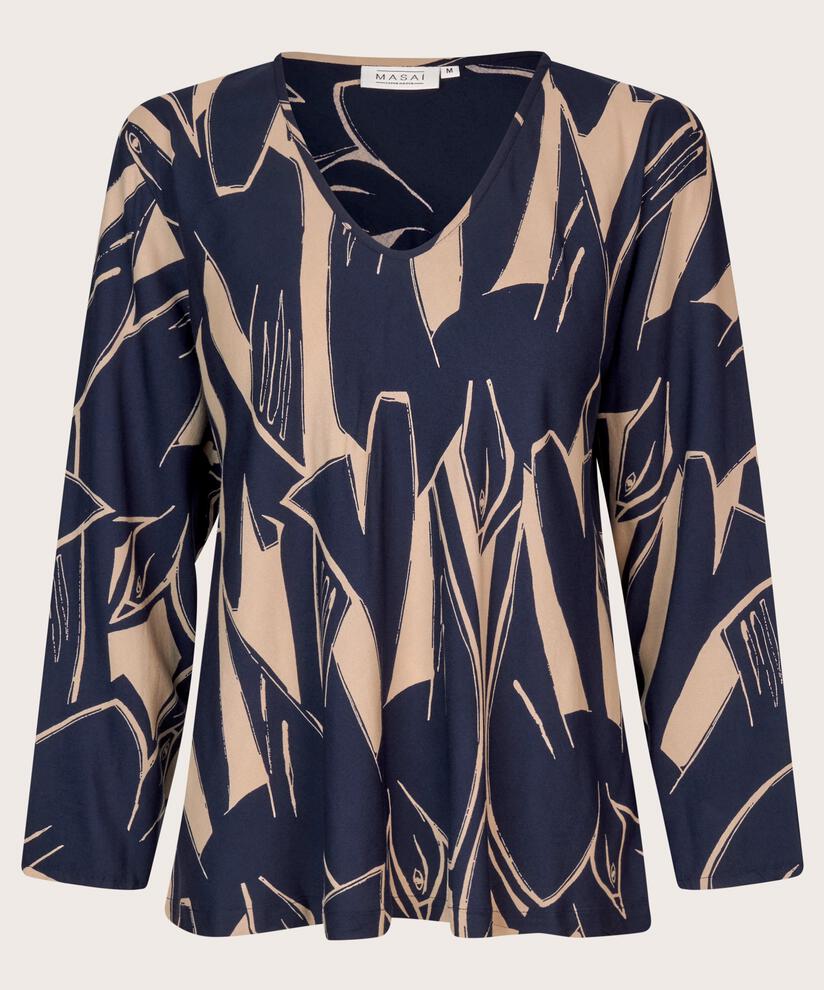Kala Blouse, Navy Blazer